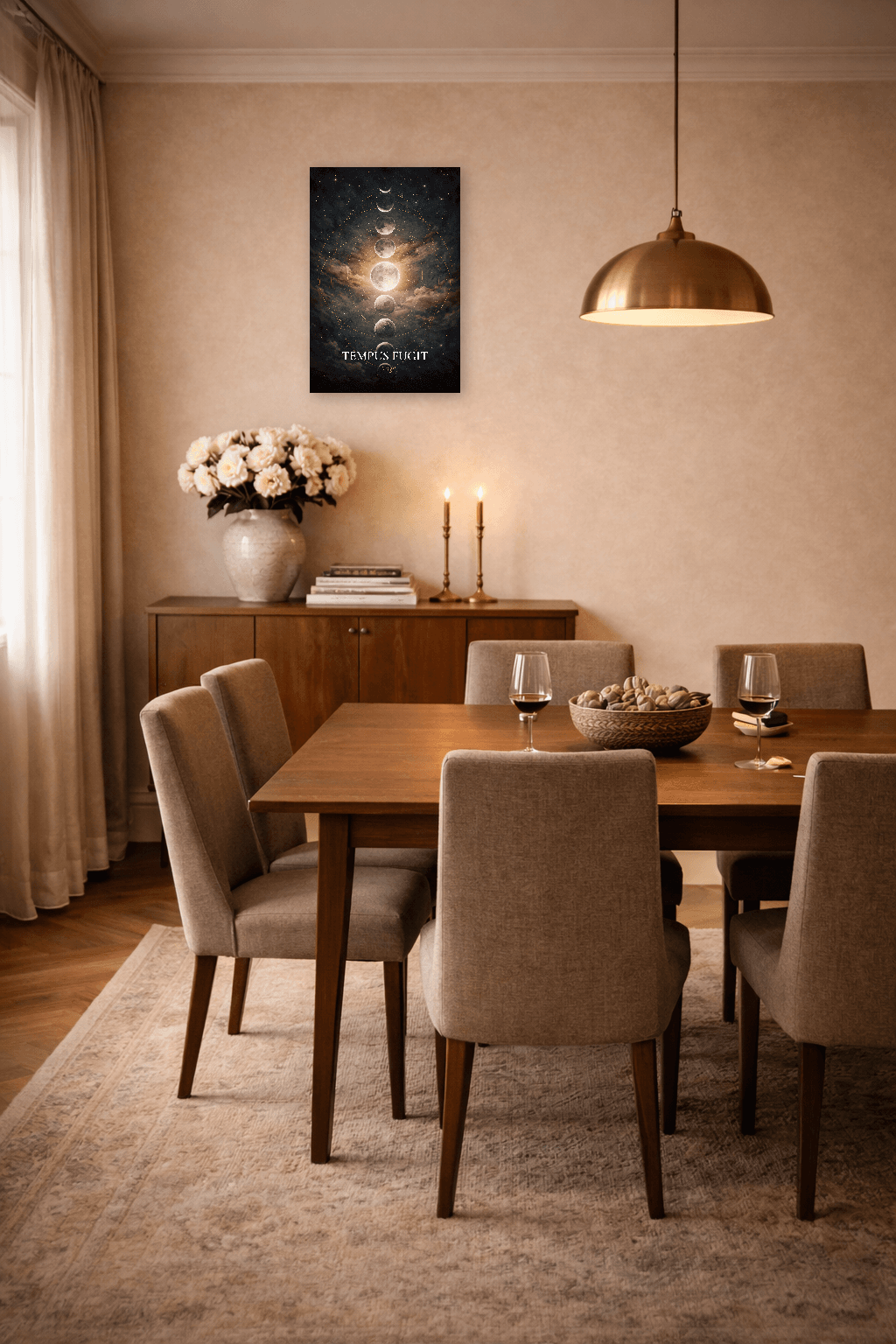 Tempus Fugit - Στωική Διαλογισμός για τον Χρόνο - Στωική Τέχνη Τοίχου - view 7