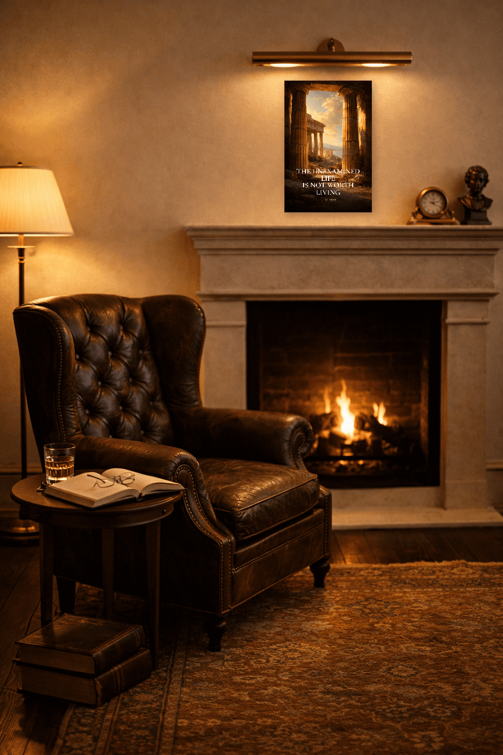 A meg nem vizsgált élet - Szókratész filozófia nyomat - Sztoikus fali művészet - view 4