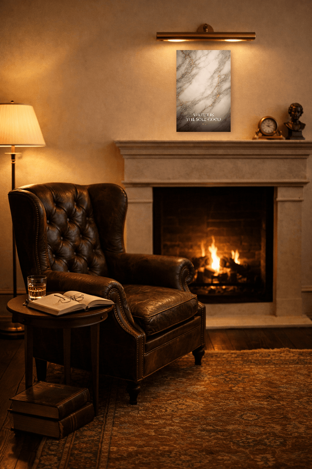 A Virtude É O Único Bem - Impressão de Filosofia de Seneca - Arte de Parede Estoica - view 4