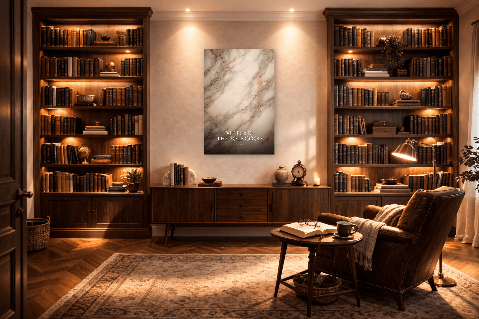 A Virtude É O Único Bem - Impressão de Filosofia de Seneca - Arte de Parede Estoica - view 6