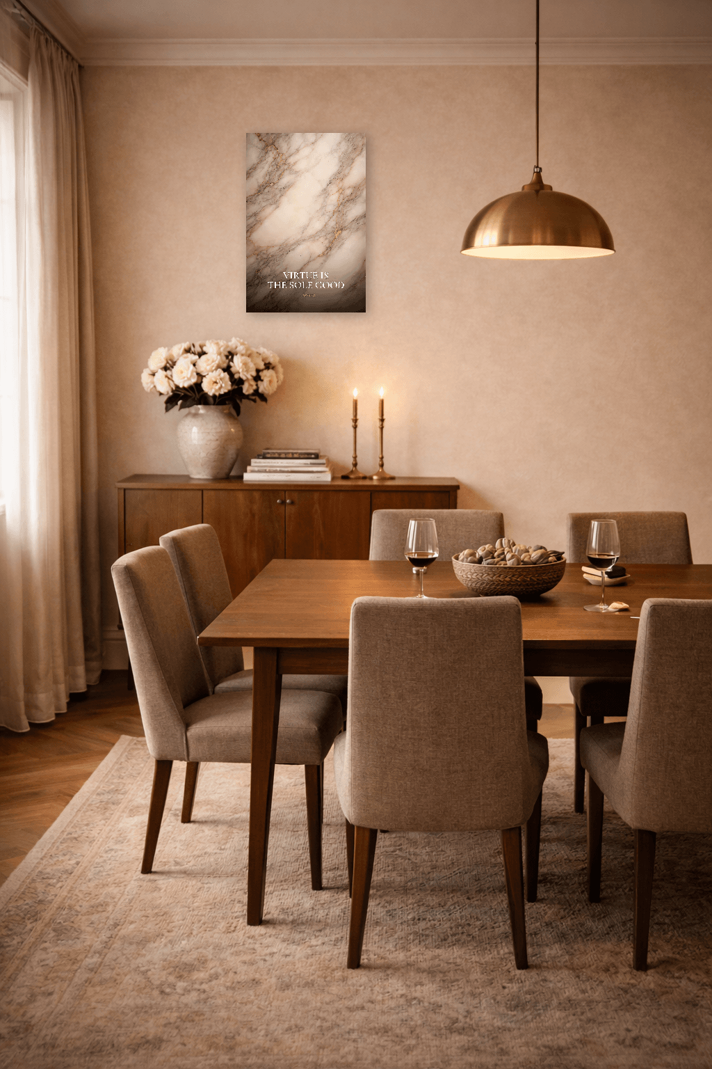 A Virtude É O Único Bem - Impressão de Filosofia de Seneca - Arte de Parede Estoica - view 7