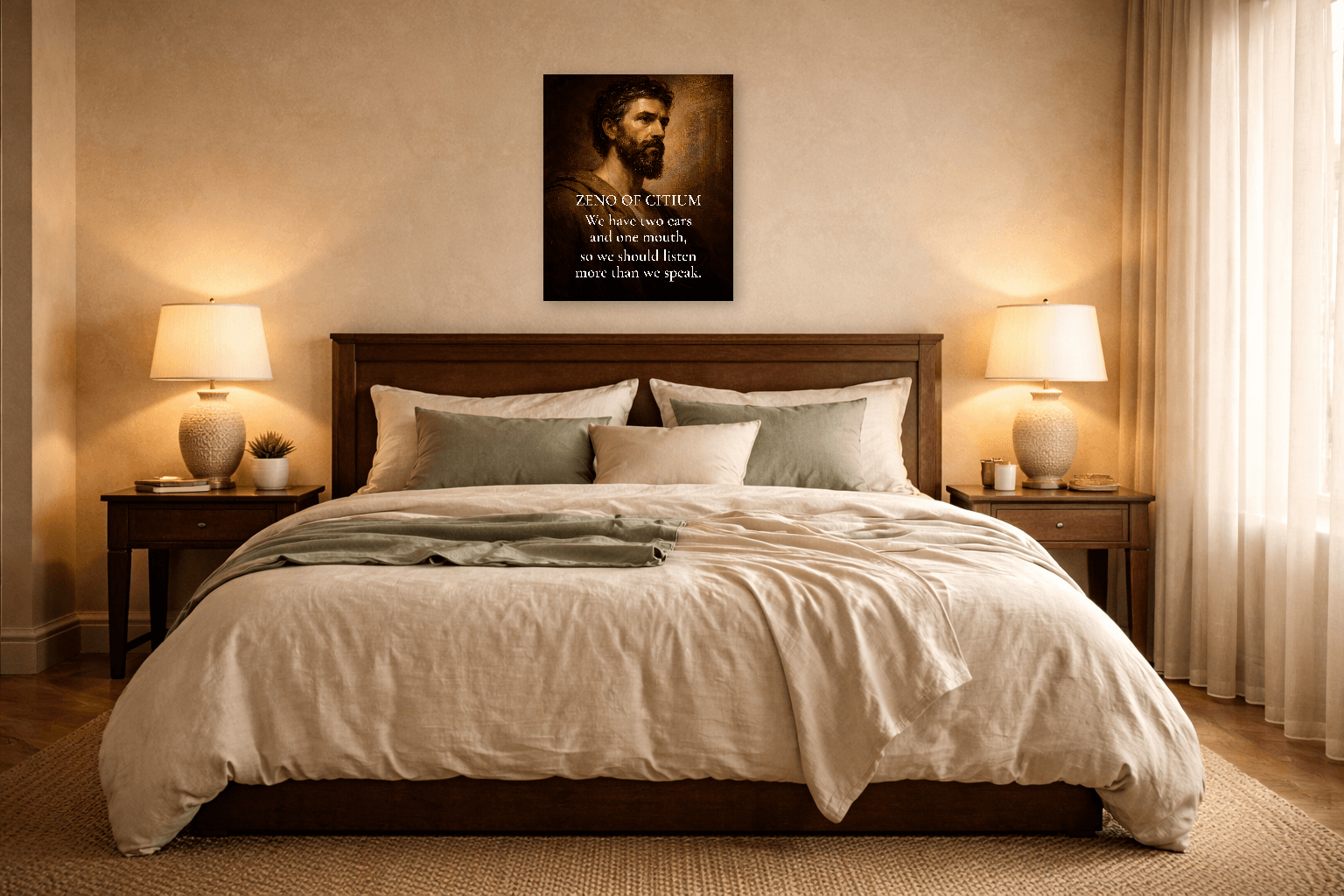 Zénón z Kitia - Zakladateľ stoicizmu Filozofická tlač - Stoická nástenná dekorácia - view 5